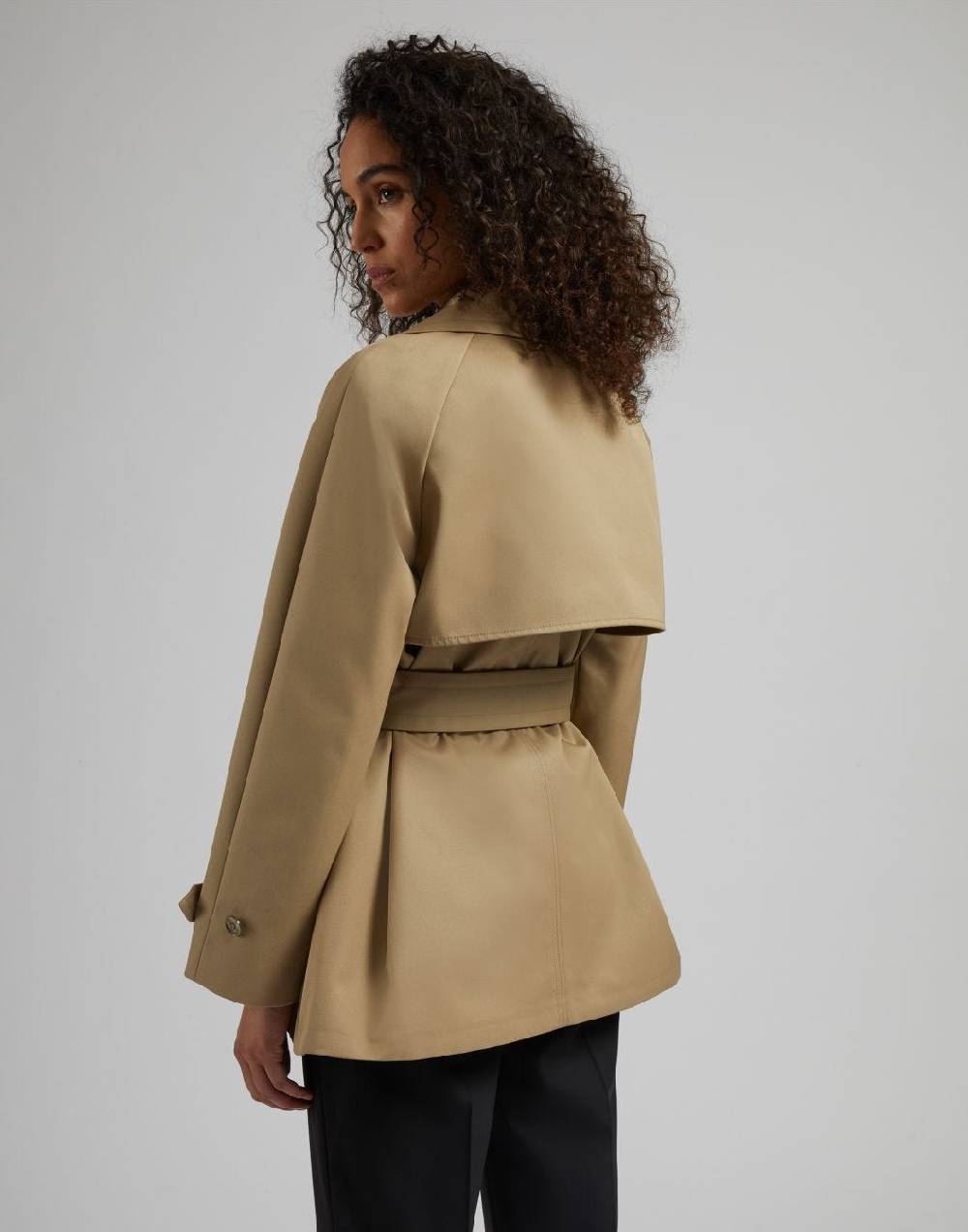 Lardini Trench corto doppiopetto beige water-repellent Negozio