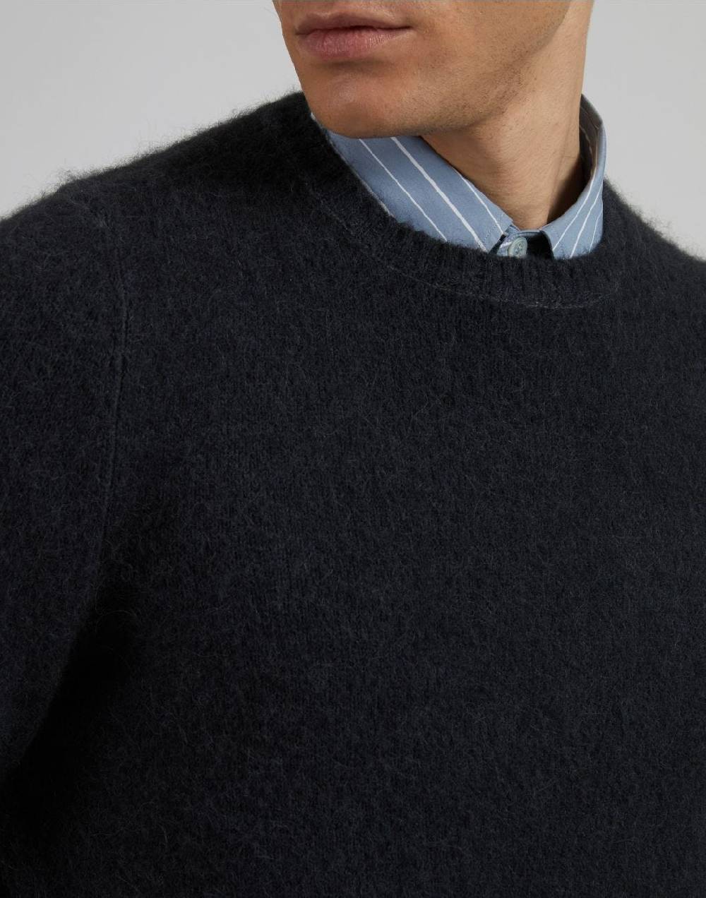 Lardini Maglia girocollo nera a maglia rasata Qualità Garantita