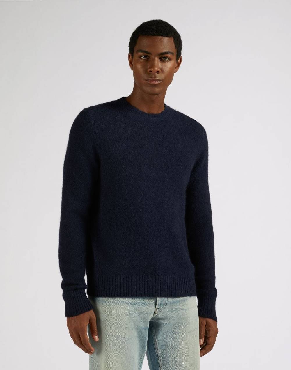 Lardini Maglia girocollo blu a maglia rasata Negozi Online