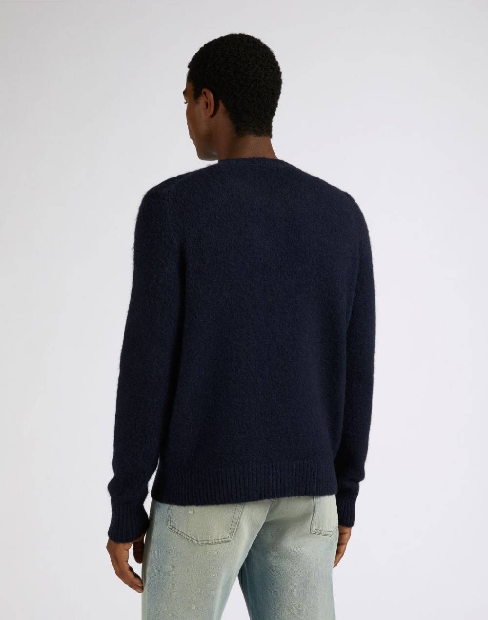Lardini Maglia girocollo blu a maglia rasata Negozi Online