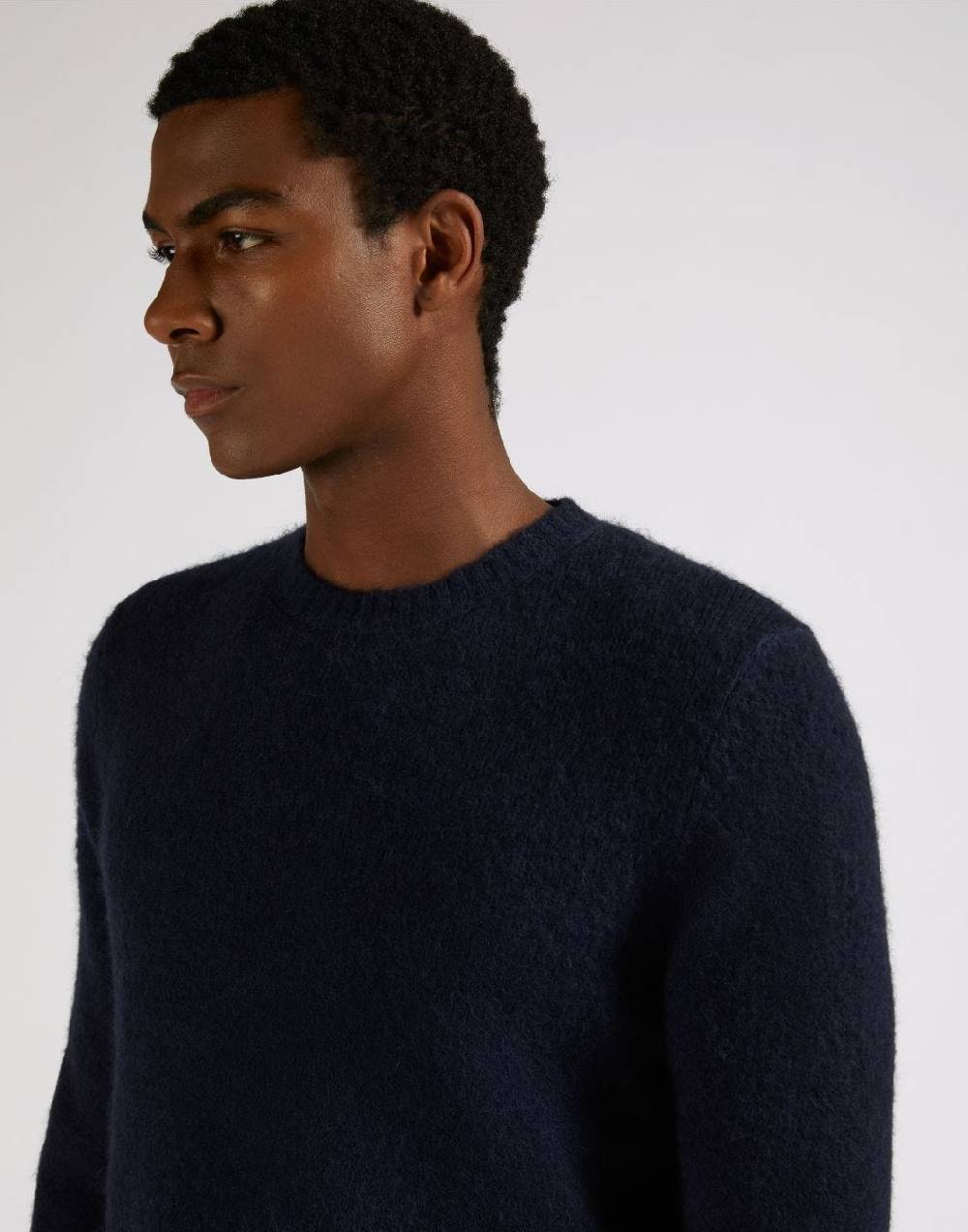 Lardini Maglia girocollo blu a maglia rasata Negozi Online