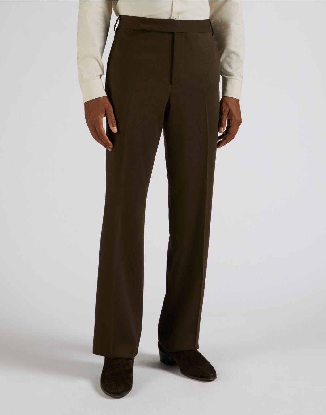 Lardini Pantalone attitude marrone in lana Shopping Online