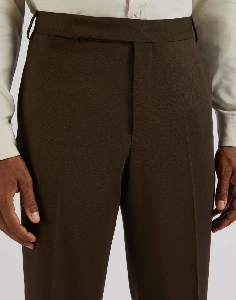 Lardini Pantalone attitude marrone in lana Shopping Online