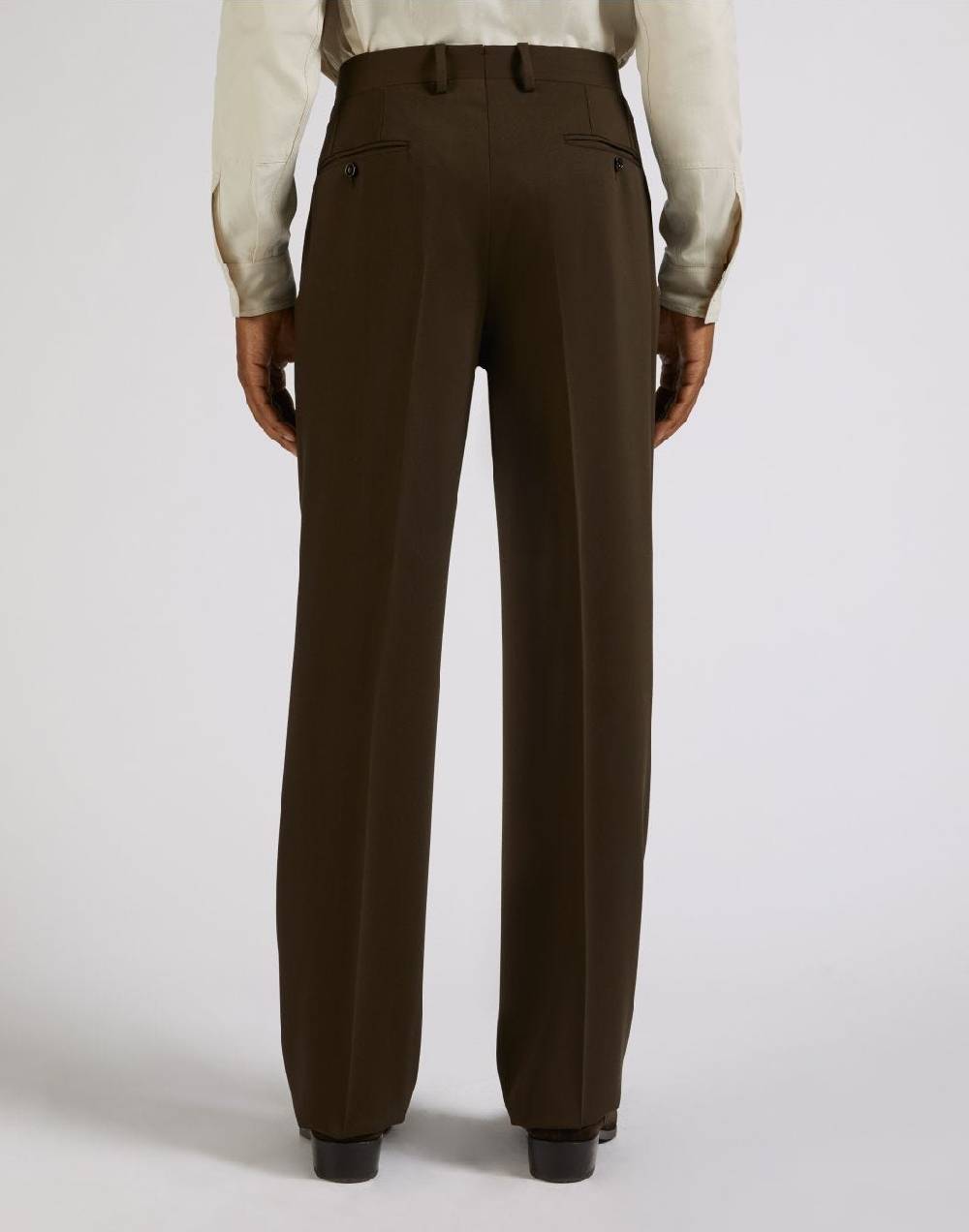 Lardini Pantalone attitude marrone in lana Shopping Online
