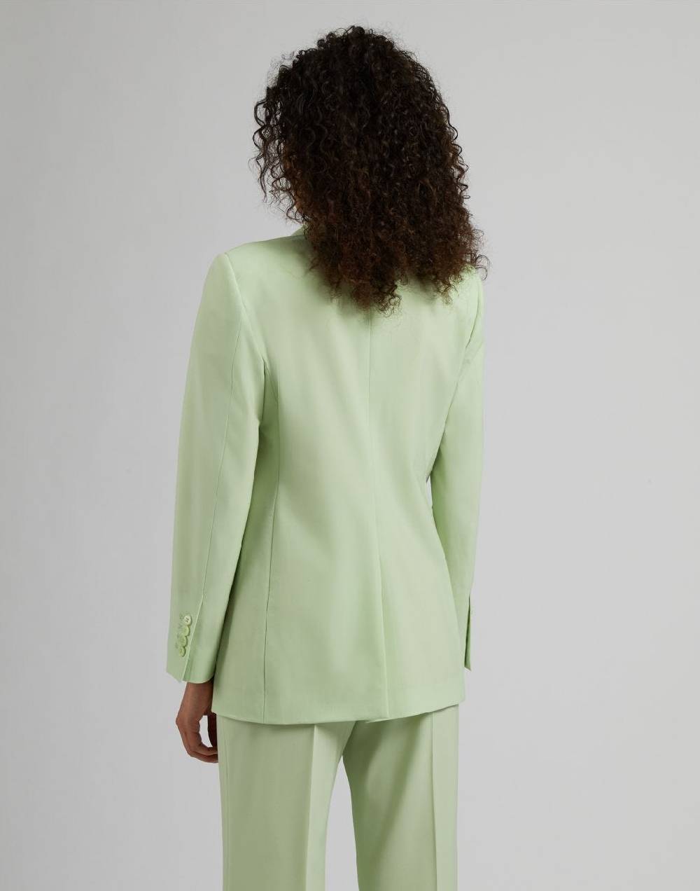 Lardini Giacca monopetto foderata in tessuto di lana stretch verde Vendita Economica