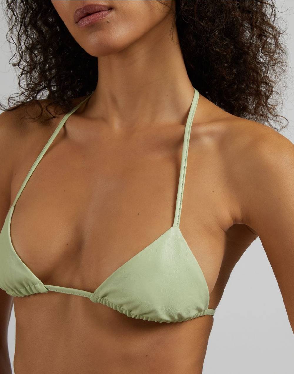 Lardini Bralette in eco-pelle verde pastello con laccetti I Più Venduti