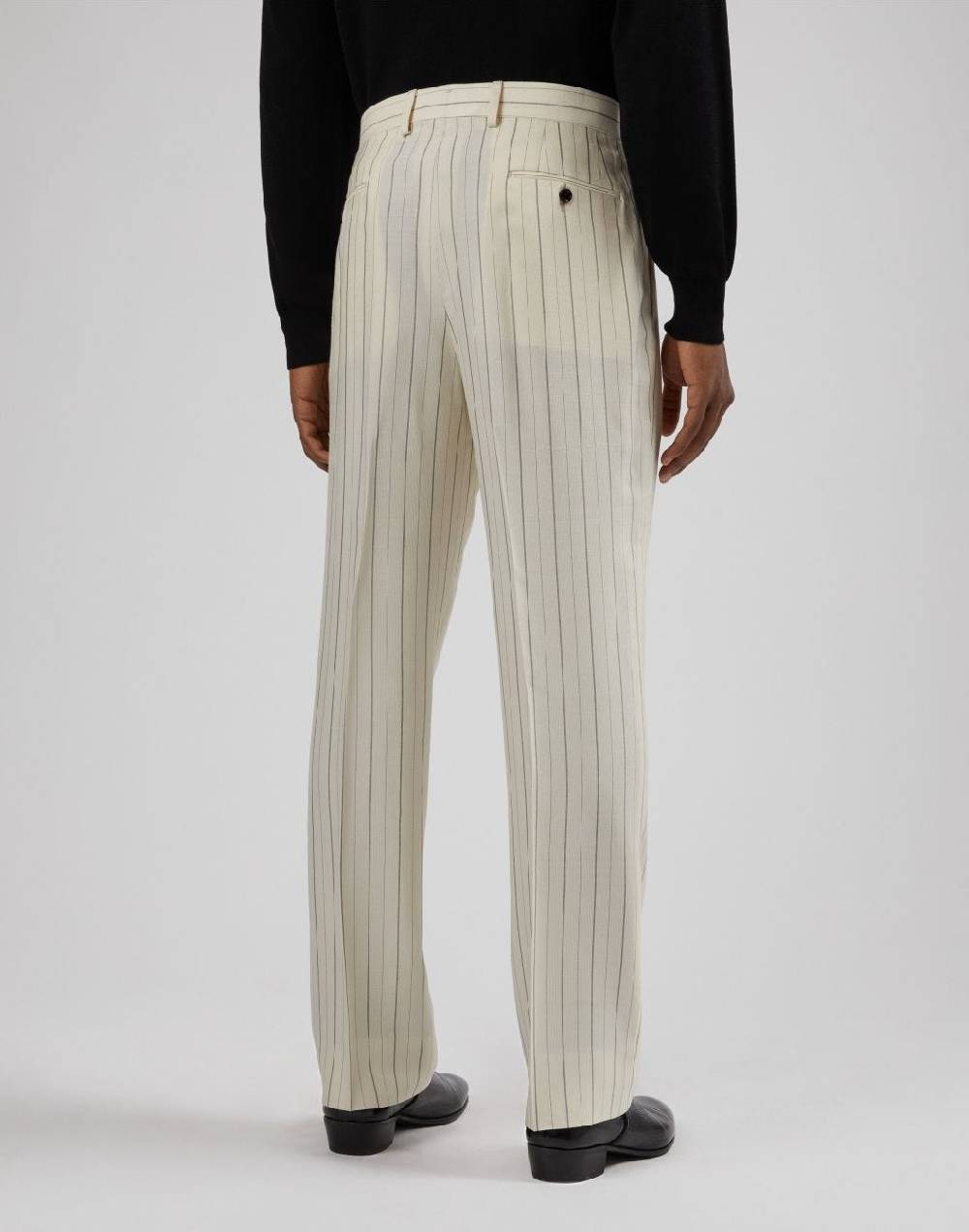 Lardini Pantalone attitude gessato mosso in viscosa Offerta