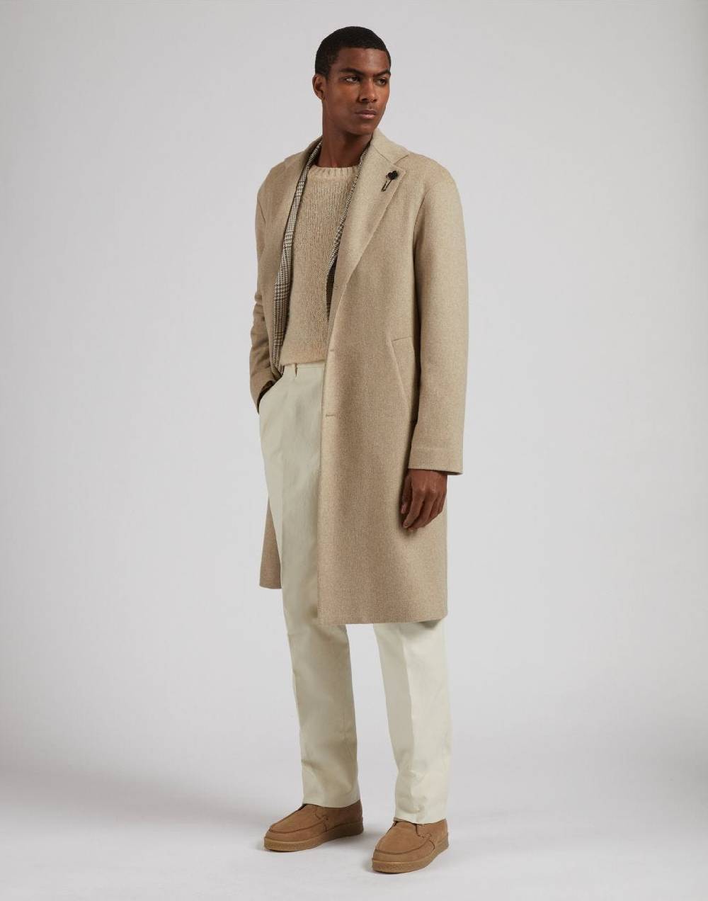 Lardini Maglia girocollo beige a manica lunga Offerte