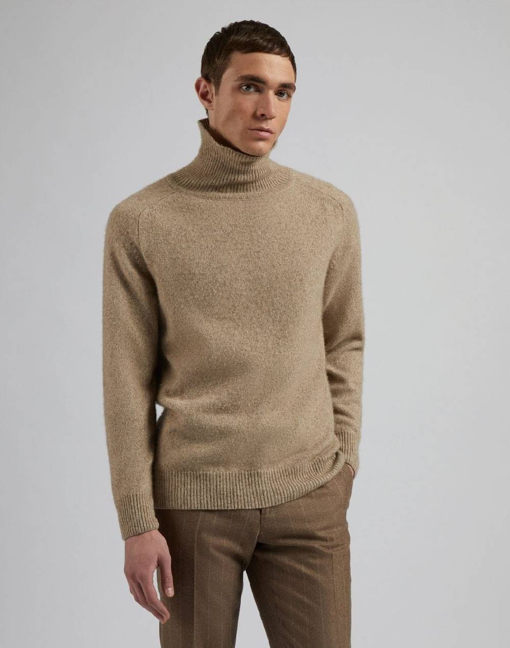 Lardini Maglia dolcevita beige in 100% puro cashmere biagioli titolo 2/11 Hotsell
