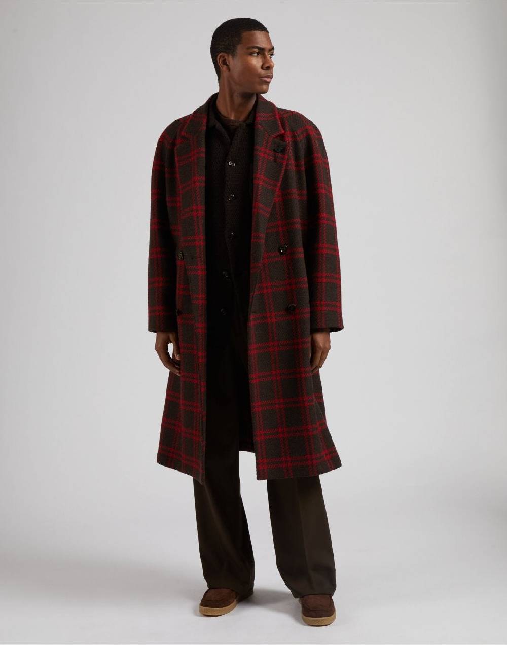Lardini Giacca maglia marrone in 100% cashmere ecologico Negozio