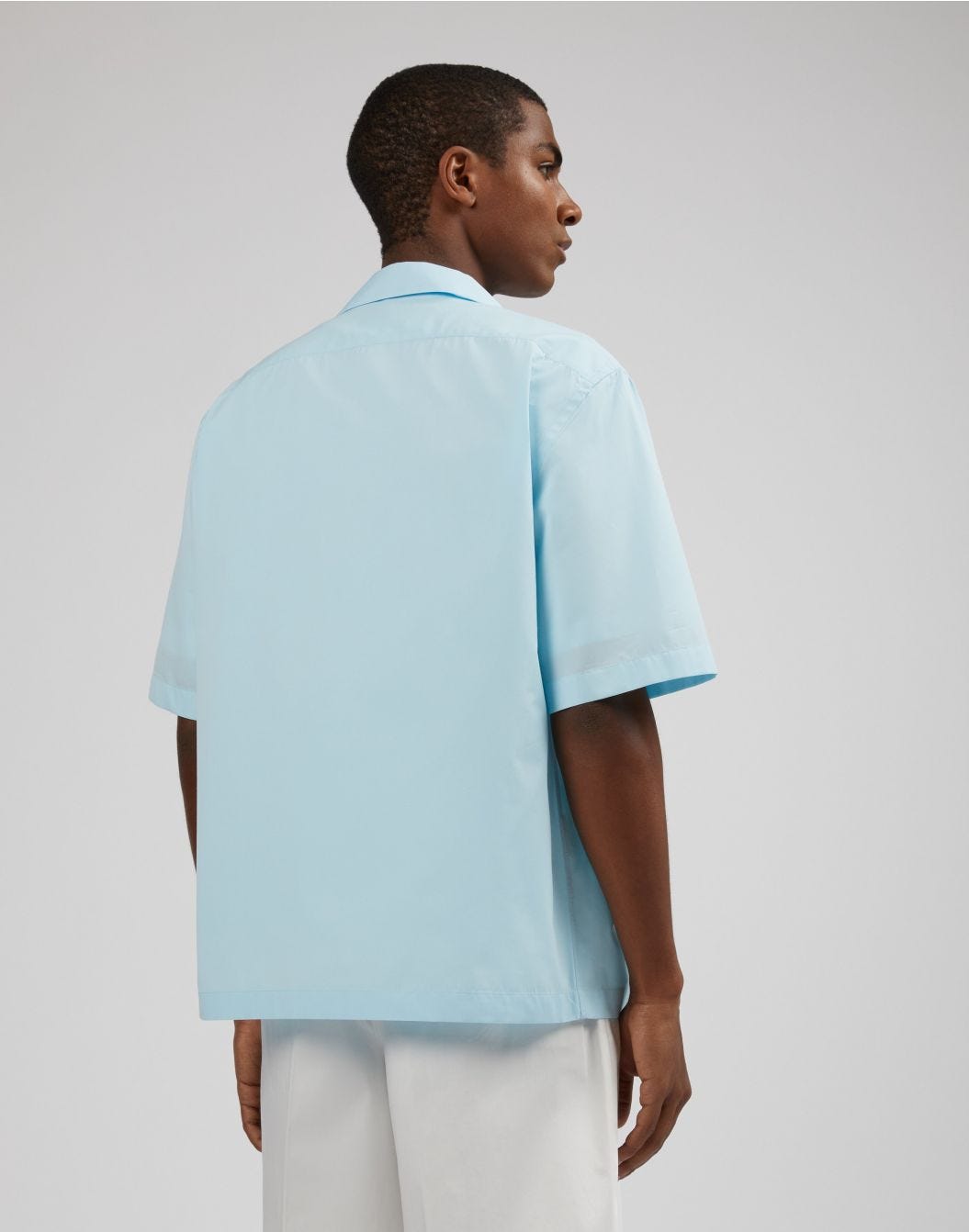 Lardini Camicia azzurra in popeline soft touch Italia