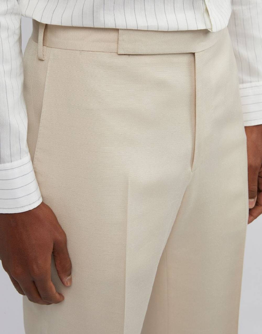 Lardini Pantalone attitude panna con fondo ampio Nuovo