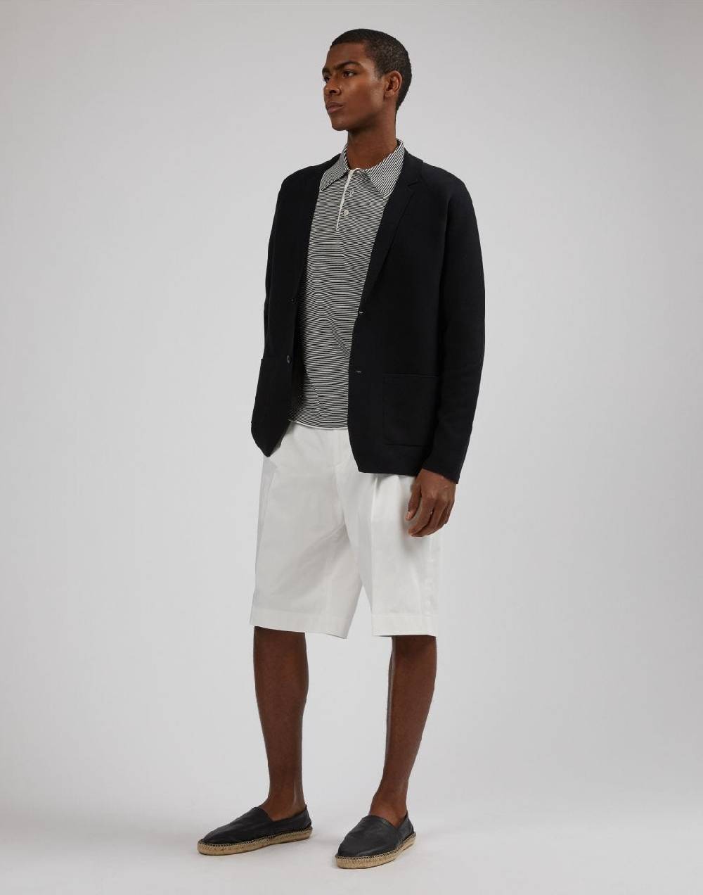 Lardini Polo in cotone crêpe jacquard bicolore Spedizione Gratuita