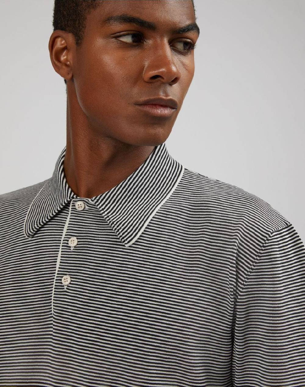 Lardini Polo in cotone crêpe jacquard bicolore Spedizione Gratuita