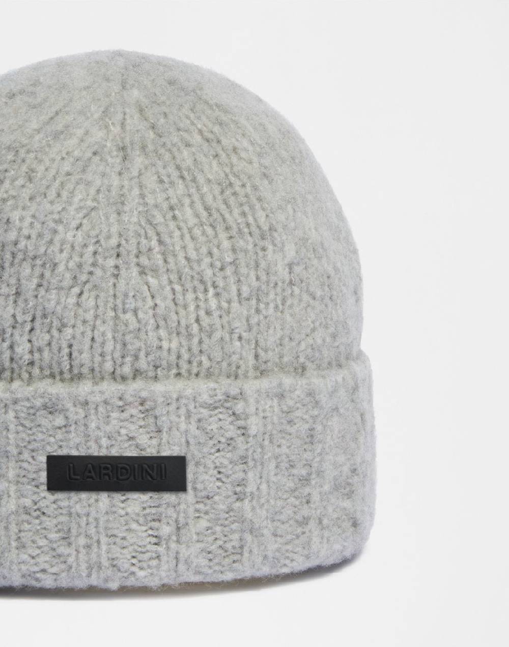 Lardini Berretto grigio in filato di lana, cashmere e nylon Negozi Online