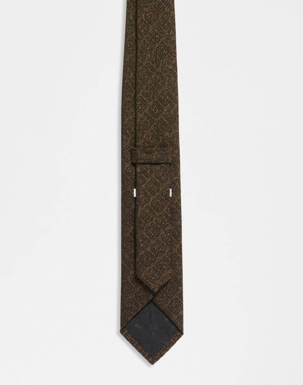 Lardini Cravatta in seta, lana e puro cotone con disegno jacquard Novità