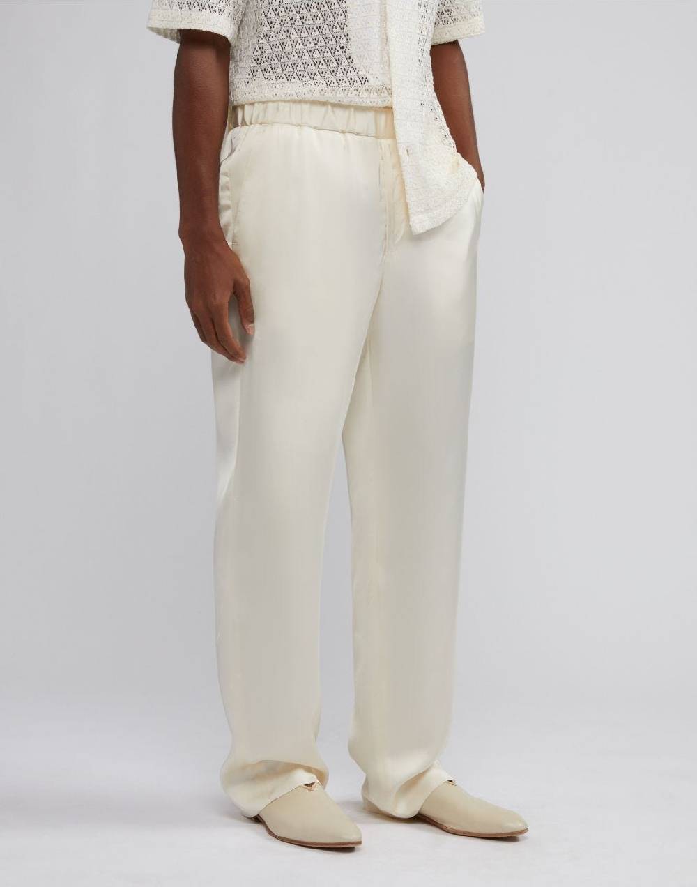 Lardini Pantalone comfort attitude in viscosa con elastico Offerta