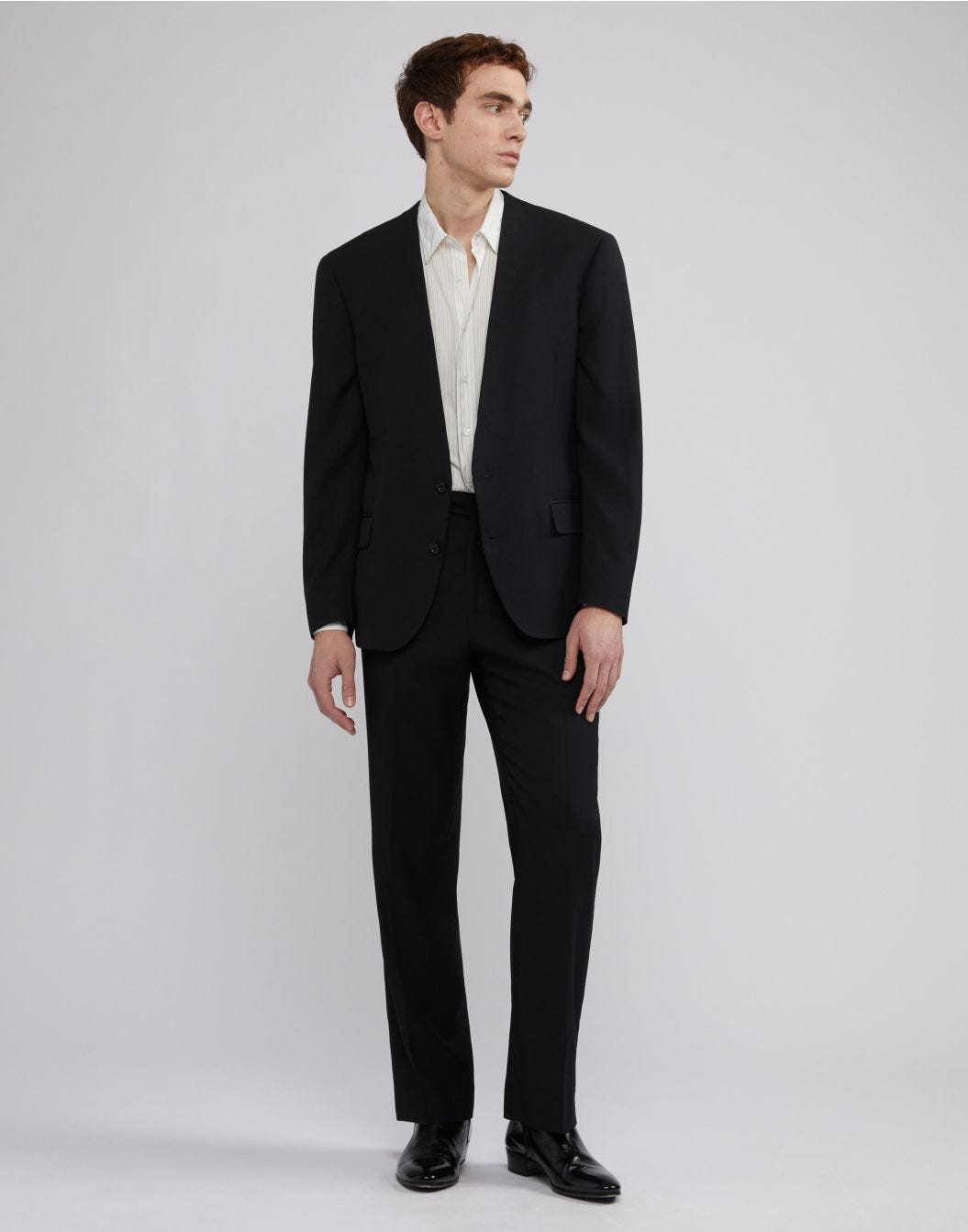 Lardini Camicia con collo italiano in seta habotai Online