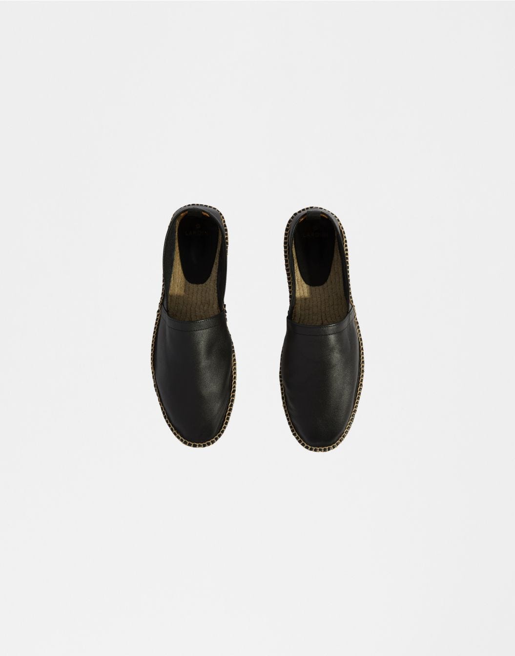 Lardini Espadrillas in vitello scamosciato semilucido nero Vendita Calda