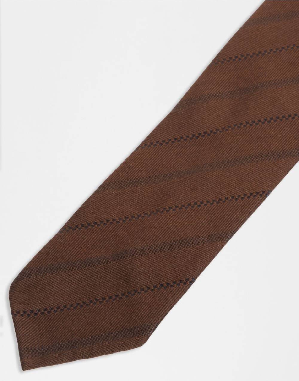 Lardini Cravatta in lana e seta jacquard con disegno regimental Vendite Flash