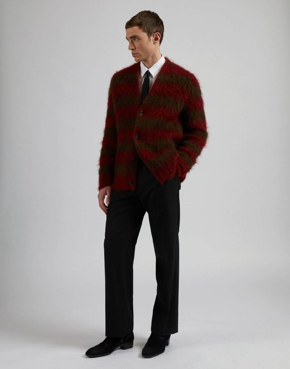 Lardini Camicia bianca in popeline di cotone con finta davanti 2025