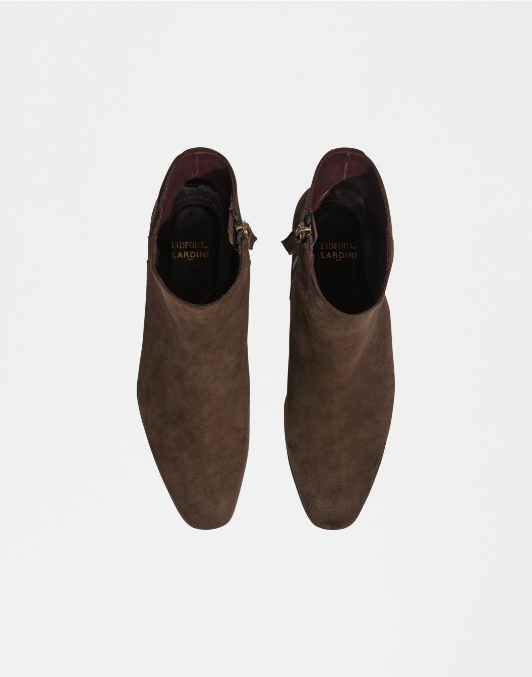 Lardini Stivaletto marrone in pelle di ovino scamosciata Italia