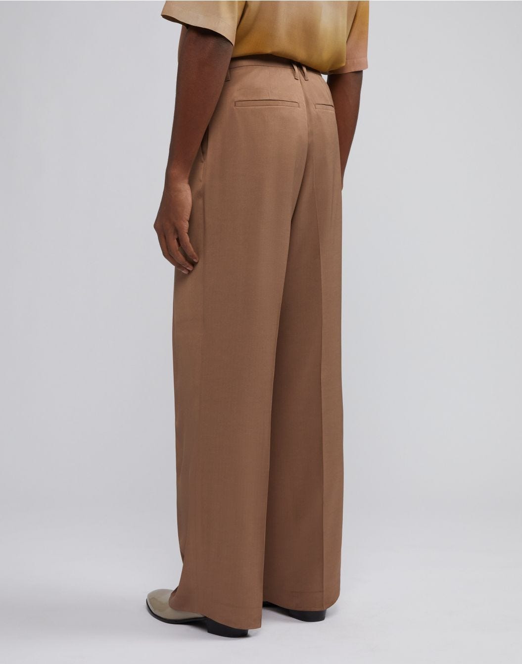 Lardini Pantalone comfort miami in viscosa nocciola Nuovo