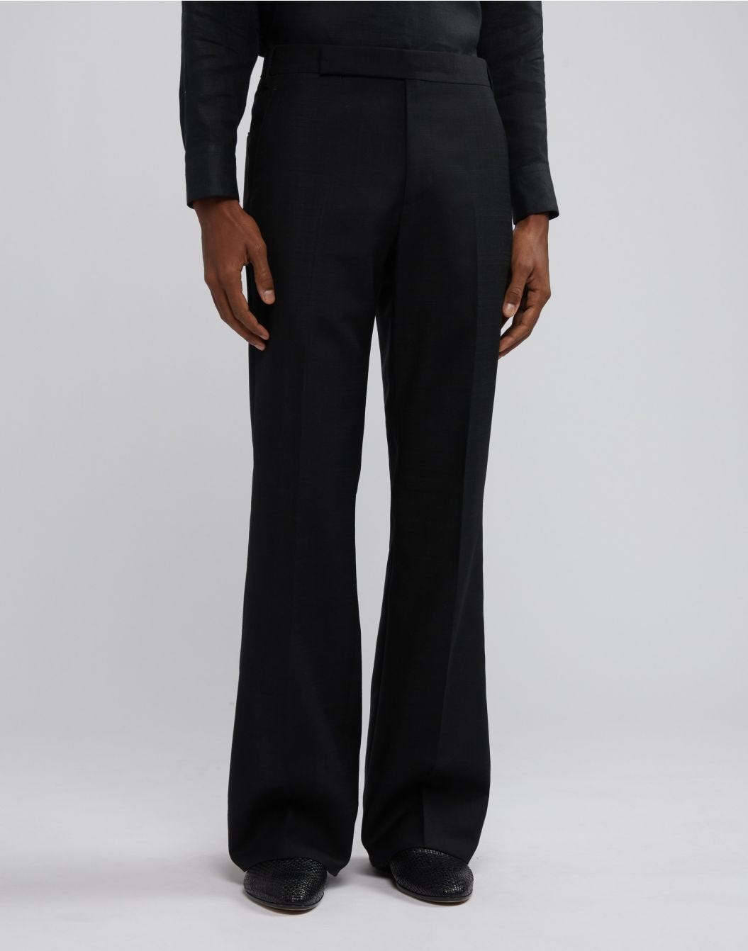 Lardini Pantalone nero attitude in lana e mohair Promozione