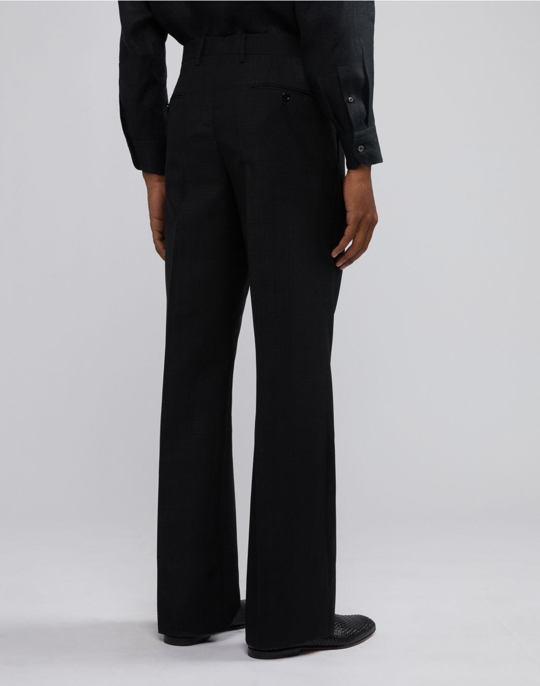 Lardini Pantalone nero attitude in lana e mohair Promozione