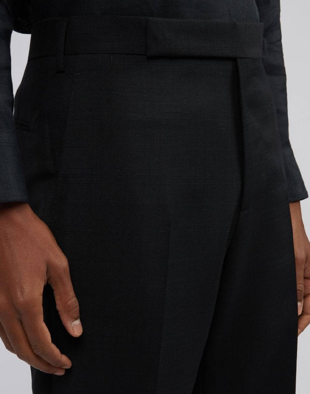 Lardini Pantalone nero attitude in lana e mohair Promozione
