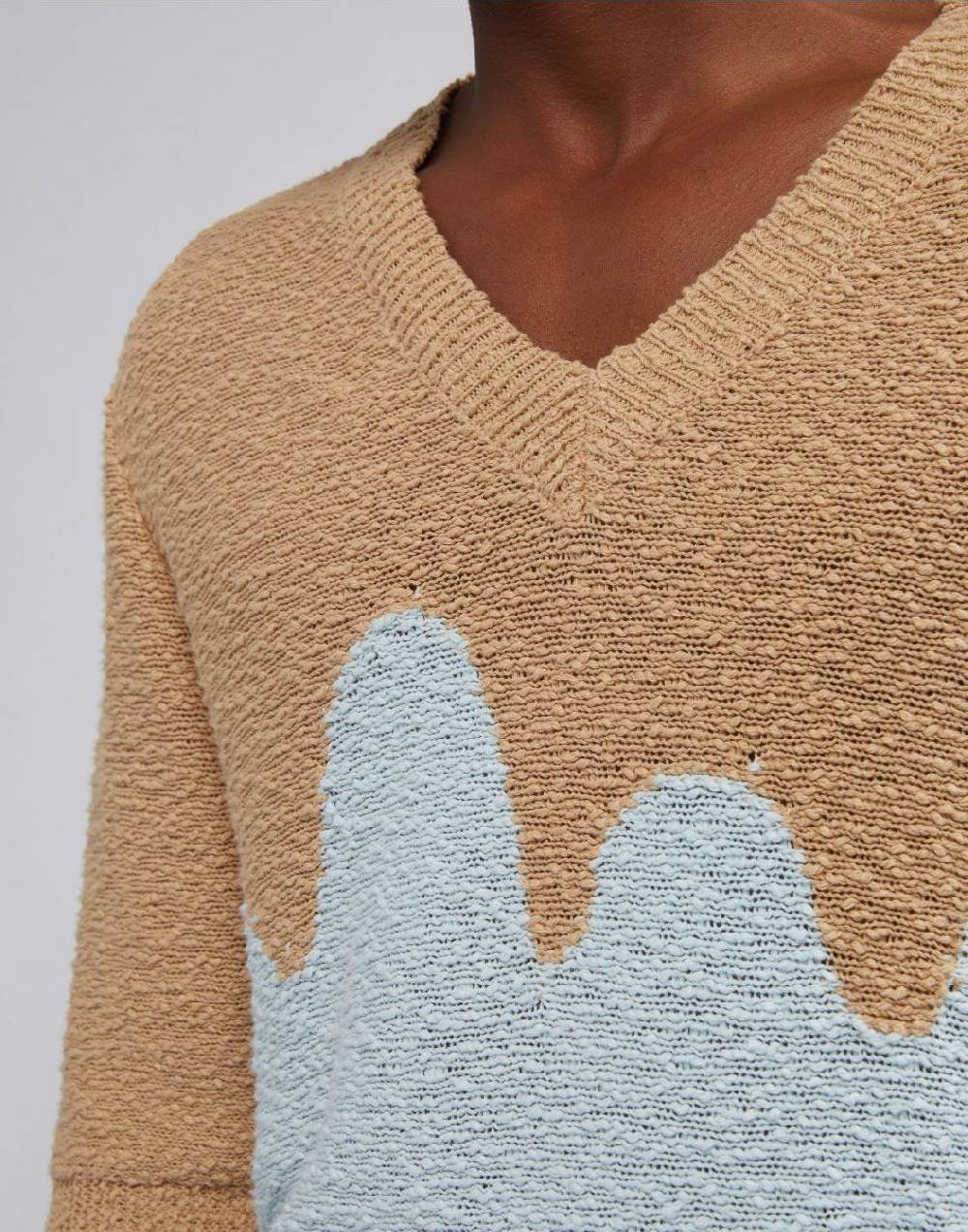 Lardini Maglia a mezza manica con intarsio jacquard Spedizione Gratuita