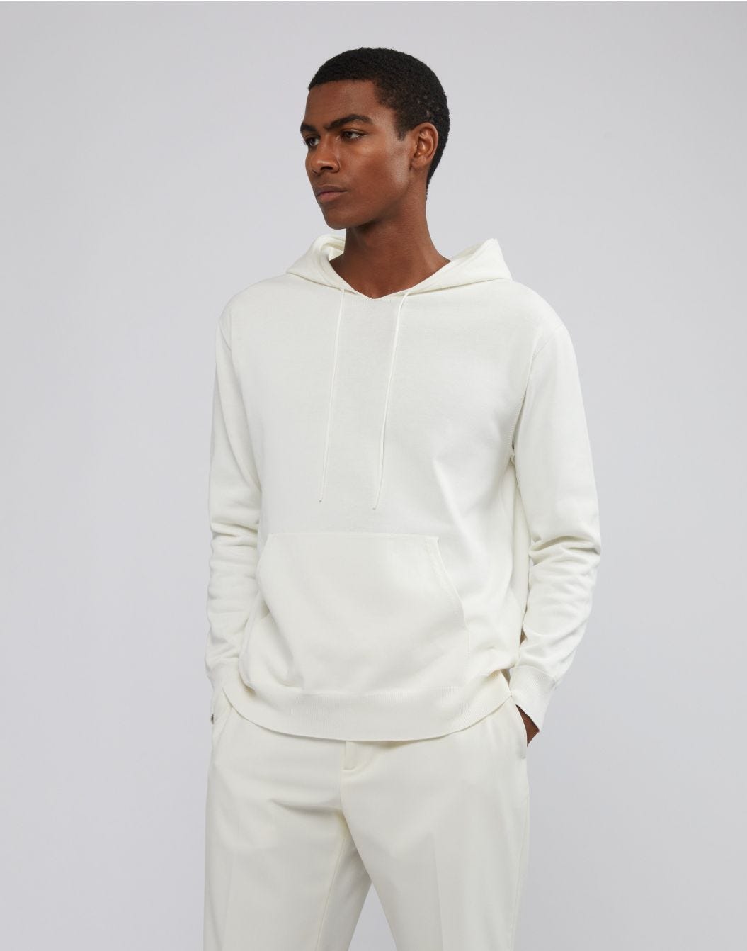 Lardini Felpa con cappuccio in cotone crêpe Pezzi Unici