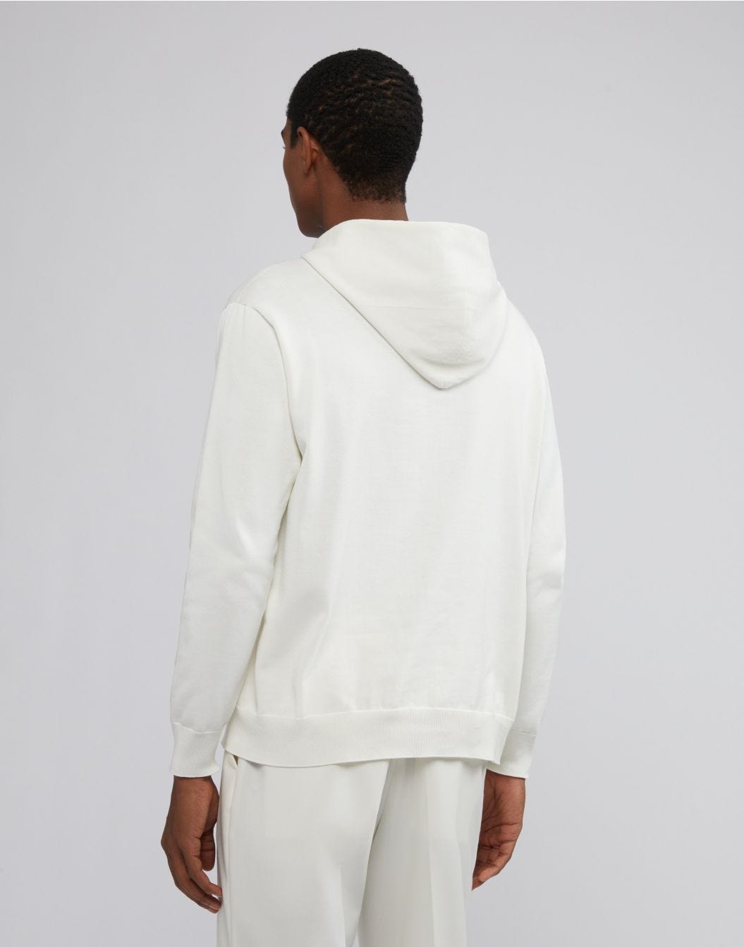 Lardini Felpa con cappuccio in cotone crêpe Pezzi Unici
