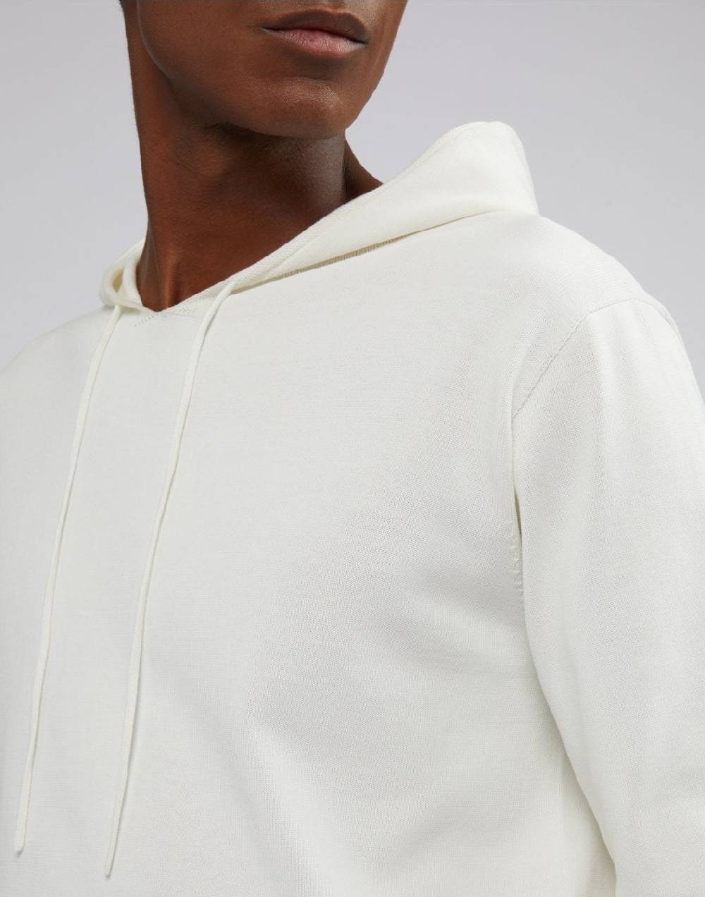 Lardini Felpa con cappuccio in cotone crêpe Pezzi Unici