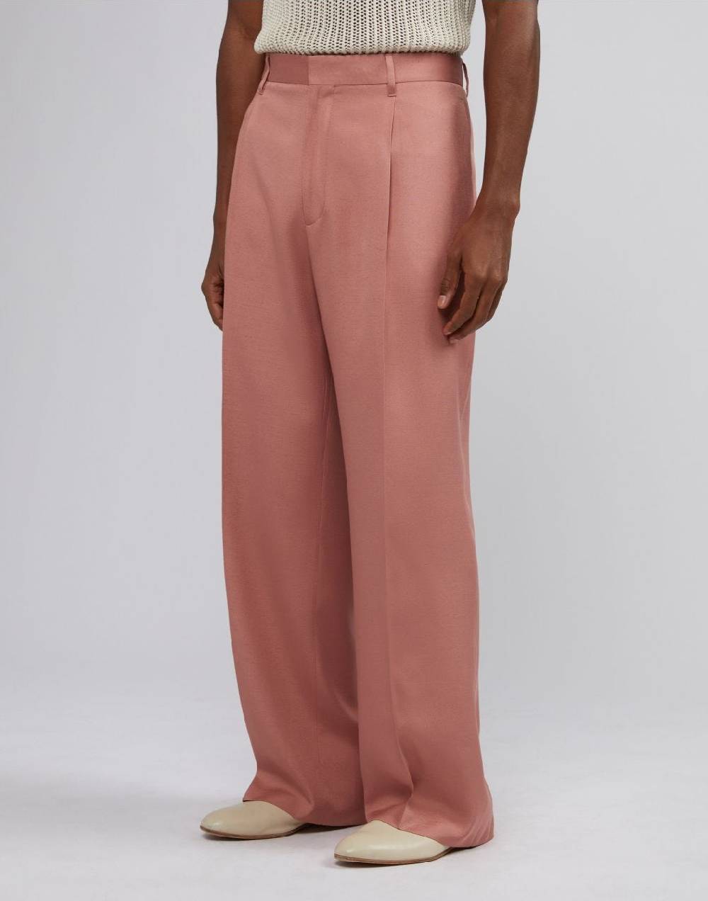Lardini Pantalone comfort rosa in viscosa Negozi Online