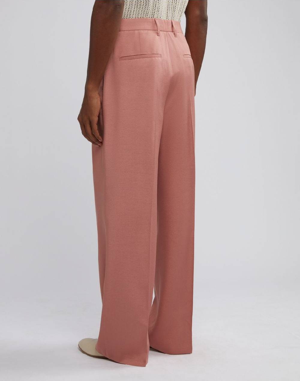 Lardini Pantalone comfort rosa in viscosa Negozi Online