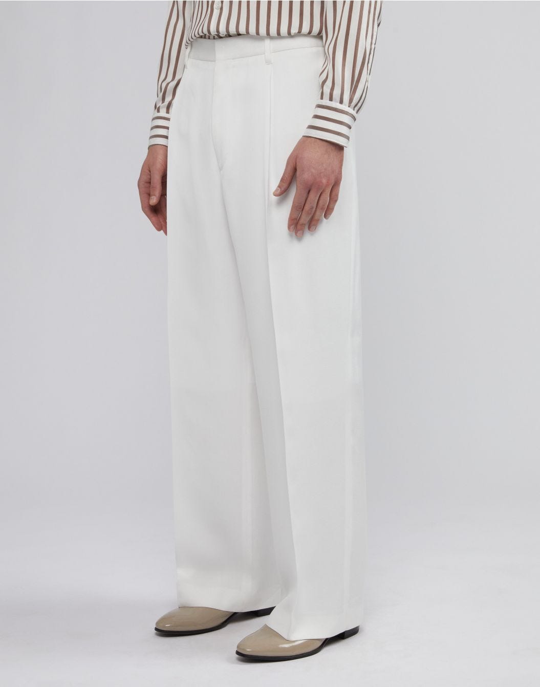 Lardini Pantalone comfort bianco in viscosa Acquista Ora