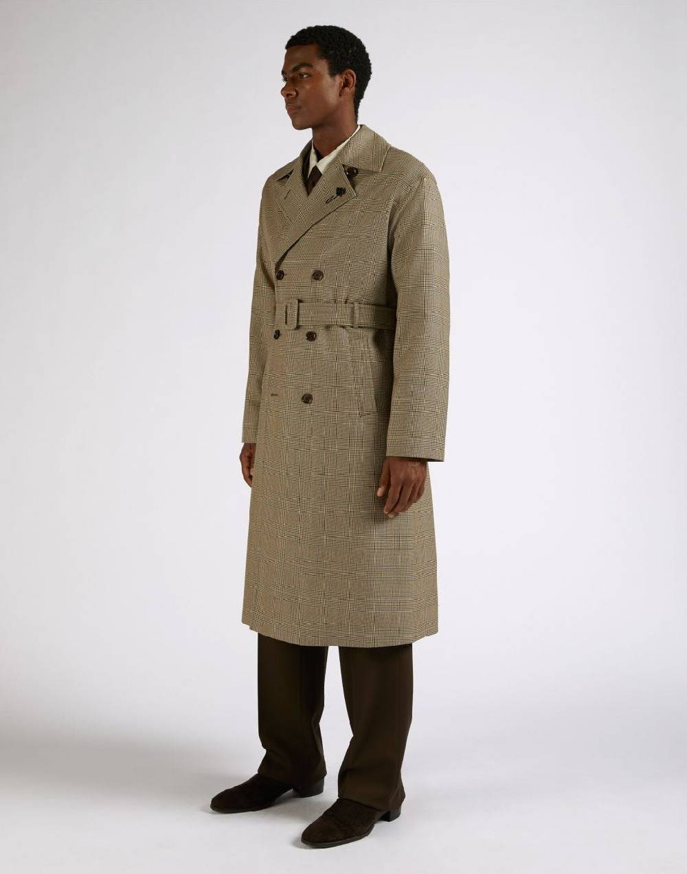 Lardini Trench doppiopetto attitude in lana con cintura in vita Fino Al -60%