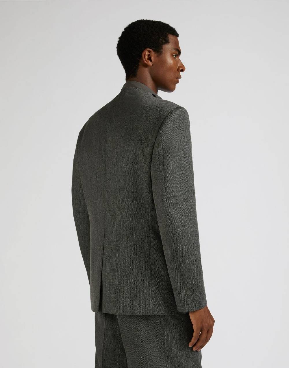 Lardini Giacca monopetto attitude senza rever in lana grigio-bianco Affare Del Giorno