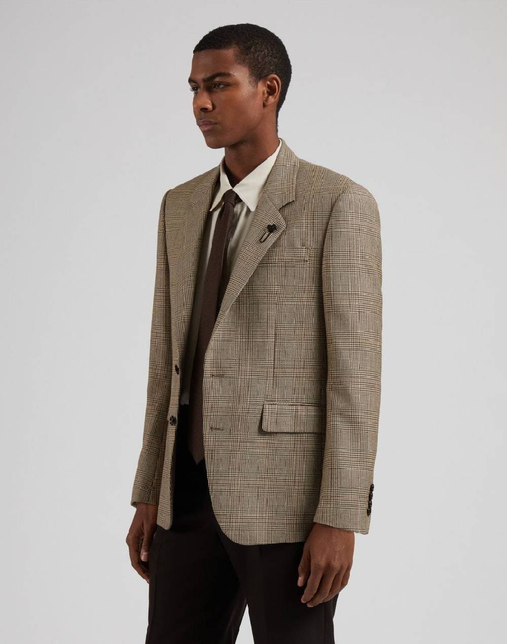 Lardini Giacca monopetto attitude in lana con disegno galles Prezzo Ridotto