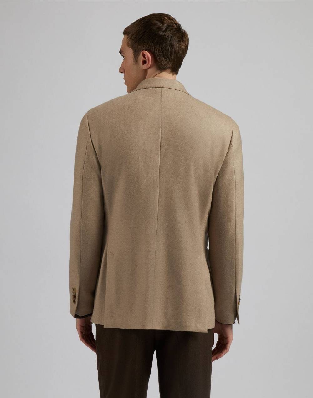 Lardini Giacca special line beige doppiopetto in cashmere natural stretch Sottocosto
