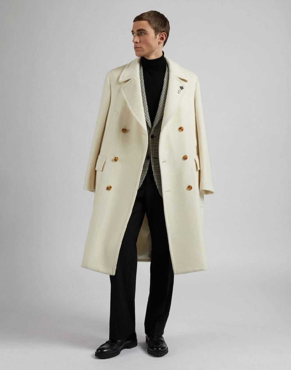Lardini Giacca monopetto linea feeling in tessuto lambswool fantasia Presa
