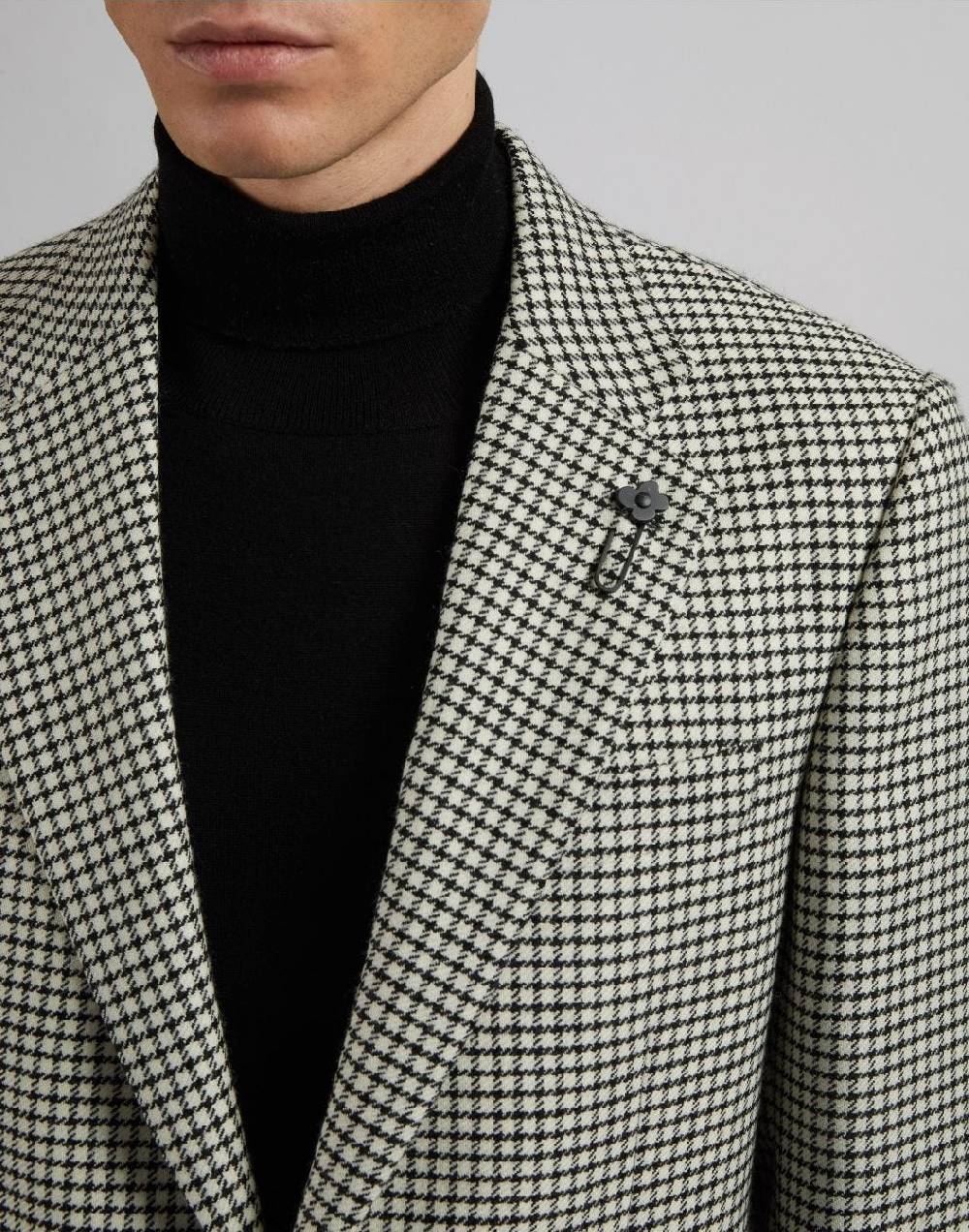 Lardini Giacca monopetto linea feeling in tessuto lambswool fantasia Presa