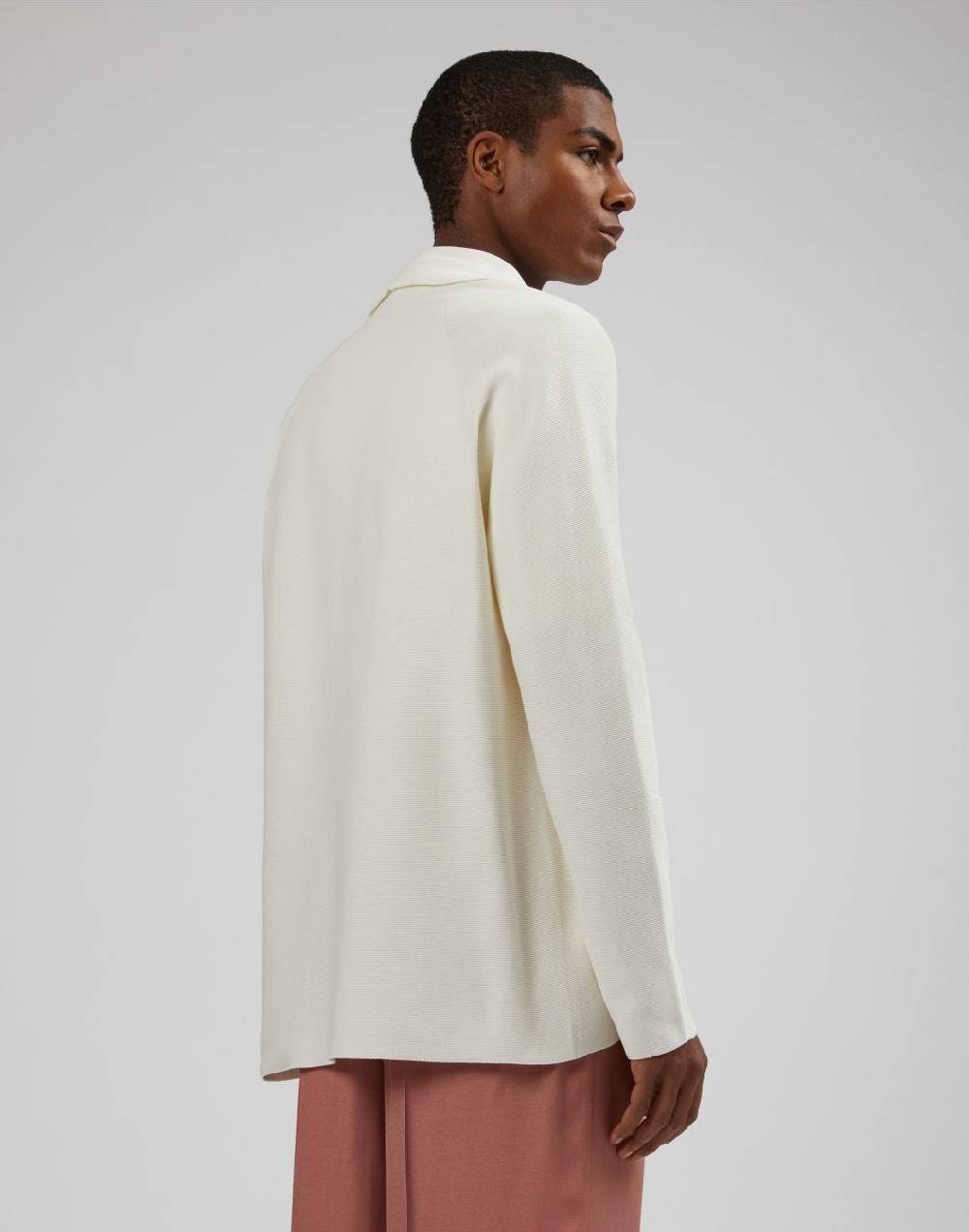 Lardini Giacca maglia stretch panna Offerte