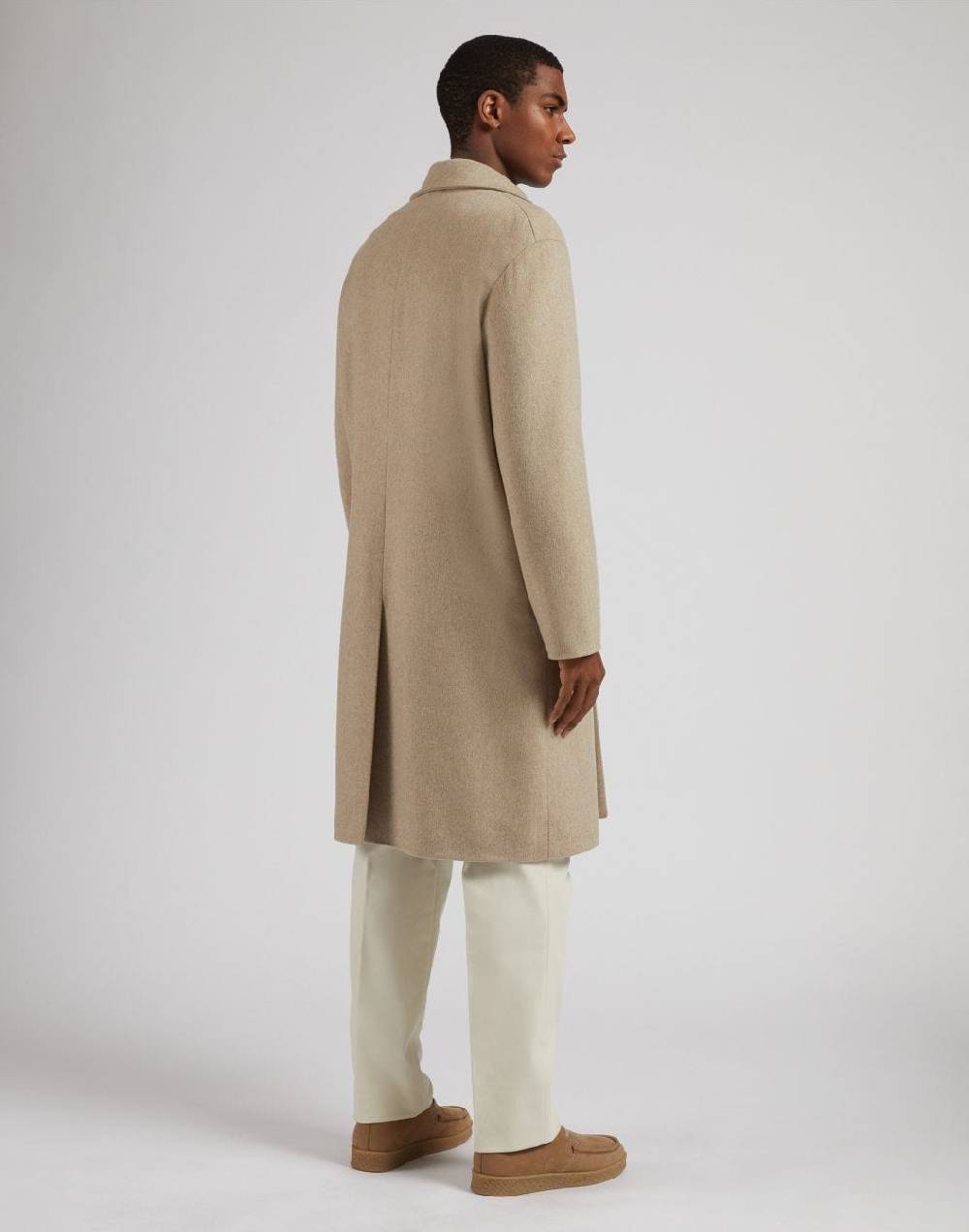 Lardini Cappotto monopetto beige in cashmere look beaver I Più Venduti