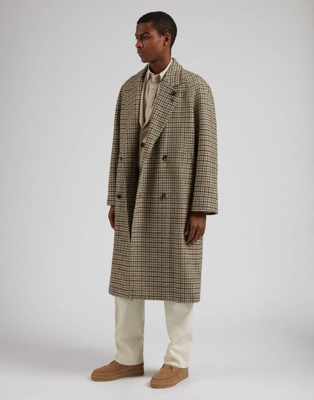 Lardini Cappotto doppiopetto fantasia in lana cashmere Vendite Flash
