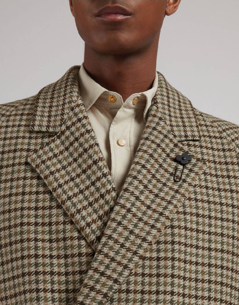 Lardini Cappotto doppiopetto fantasia in lana cashmere Vendite Flash