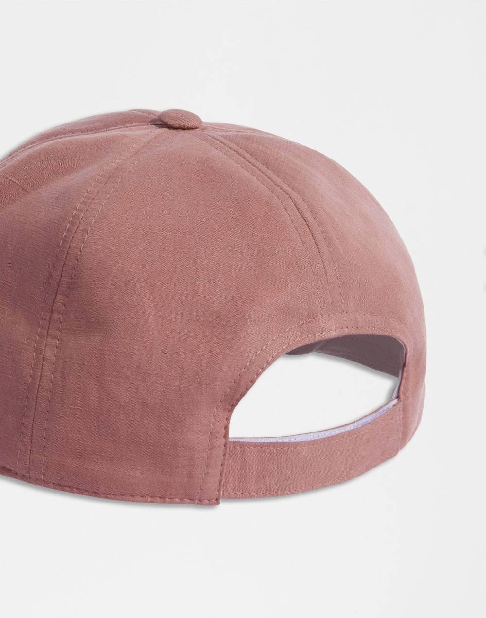 Lardini Cappello da baseball in lino e micro tencel rosa Italia