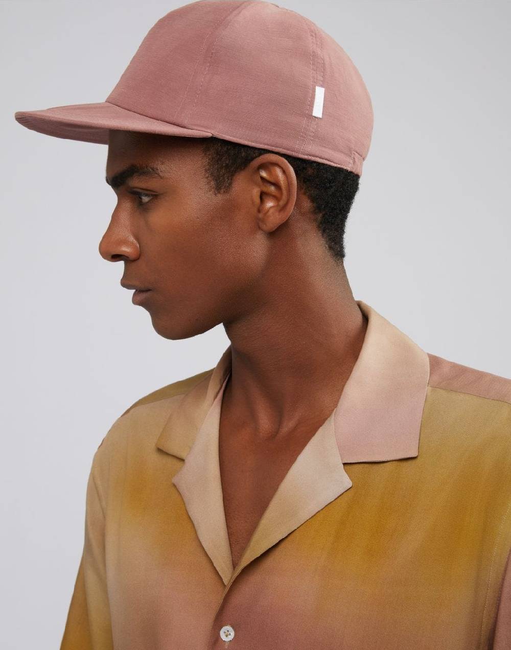 Lardini Cappello da baseball in lino e micro tencel rosa Italia
