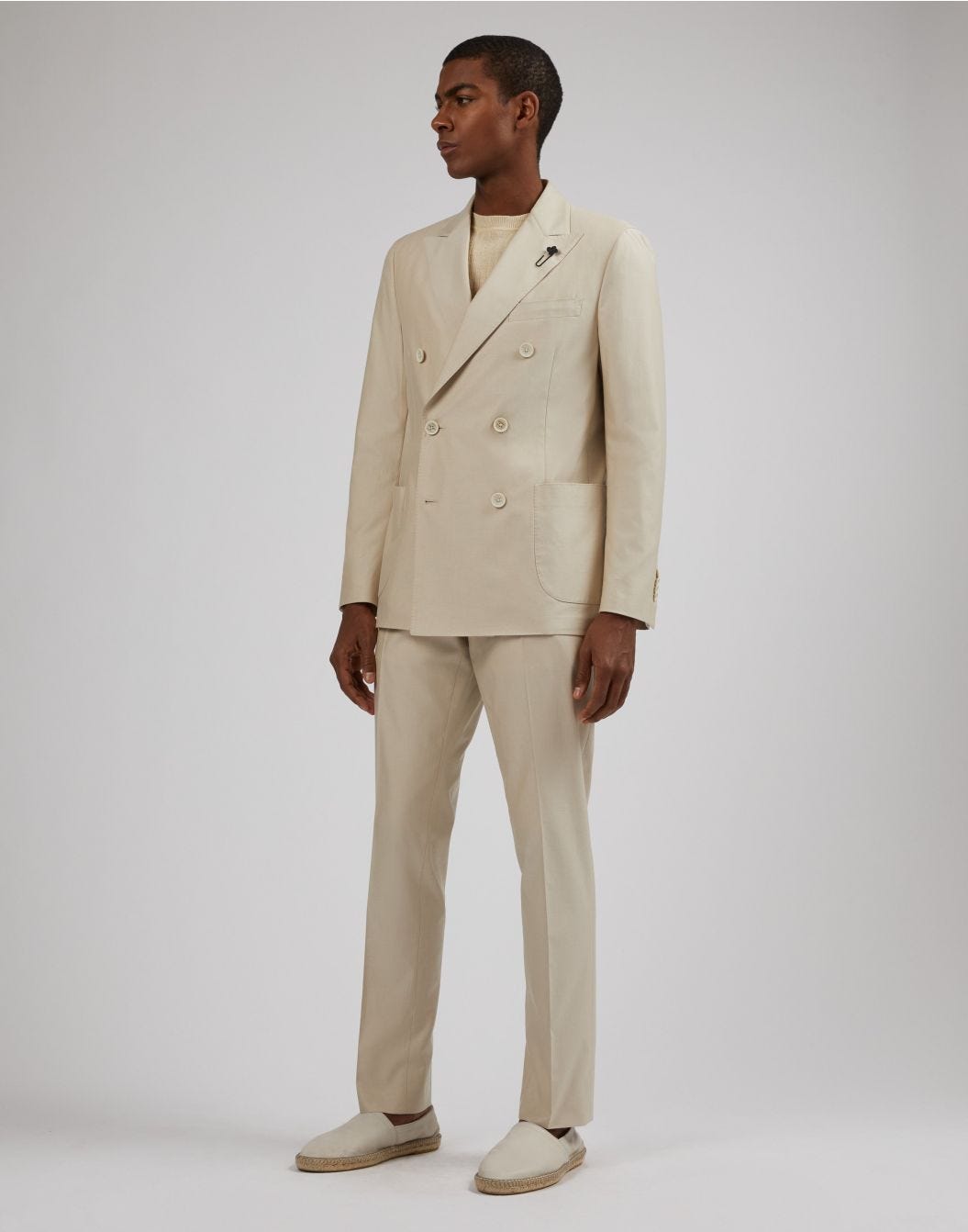 Lardini Abito special line in twill di cotone beige Nuovo